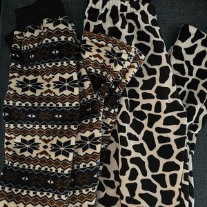 Stylish Black and Brown Patterned Women's Pants. This is sold together.